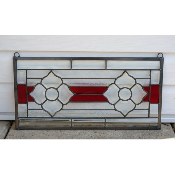 Astoria Grand Tiffany Style Stained Glass Clear Beveled Window Panel